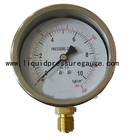 150psi Brass Liquid Filled oil Pressure Gauges 4" Dial 1/2 NPT Lower Mount
