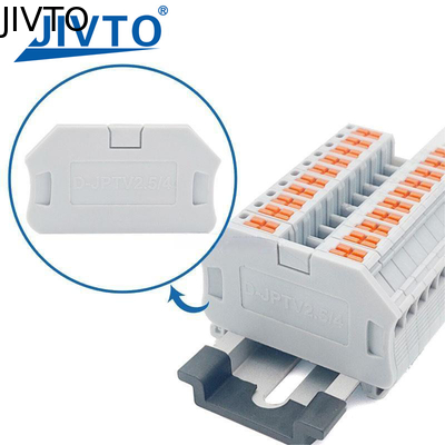 D-PTV 2.5/4 Capa de extremo para el enrutamiento de conductores laterales PTV 2 Conector de alambre de entrada Bloque de terminal eléctrico DIN