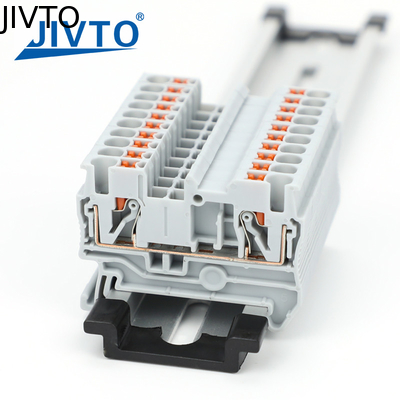 PT2.5 Push-in Terminal Block 2.5mm2 Conector de resorte de alimentación a través de la banda Plug PT-2.5 alambre Contacto de tren Din eléctrico