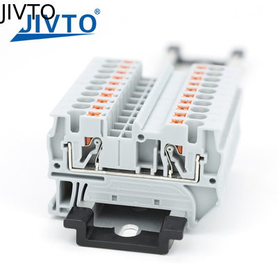 PT4 Push-in Terminal Strip Plug PT-4 4mm2 Conector de cable eléctrico Conectar Din Rail Bloque de terminal sin tornillo PT 4