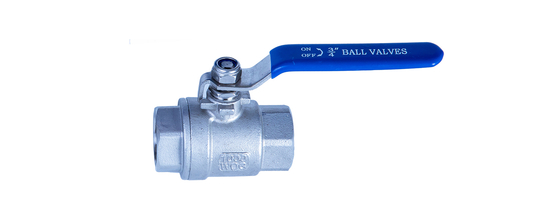 Válvula de bola de acero inoxidable, de mujer a mujer, válvula de puerto completo para agua, petróleo y gas