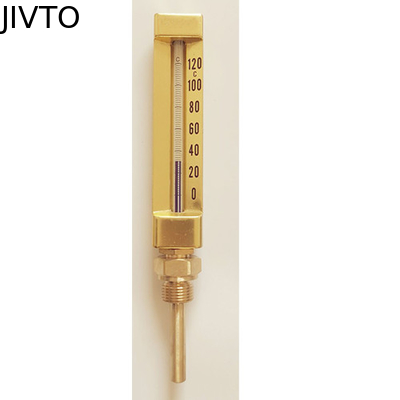 El líquido llenó la forma de V de cristal 120deg Mercury Filled Thermometer de 200m m 3/8